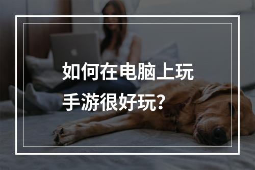 如何在电脑上玩手游很好玩？