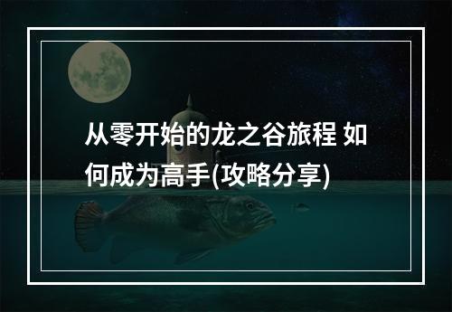 从零开始的龙之谷旅程 如何成为高手(攻略分享)