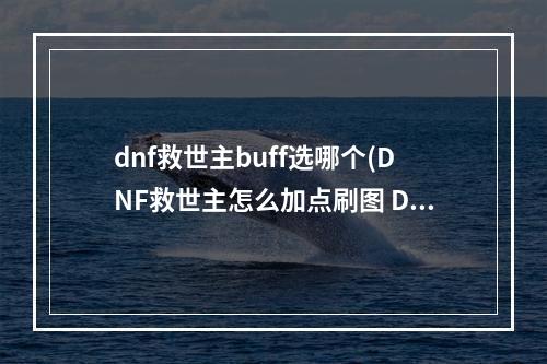 dnf救世主buff选哪个(DNF救世主怎么加点刷图 DNF救世主刷图加点攻略)