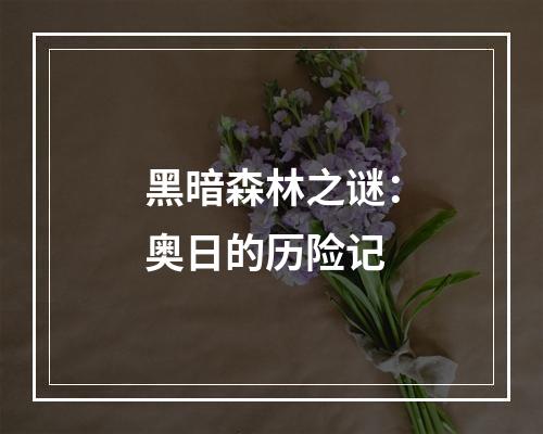 黑暗森林之谜：奥日的历险记