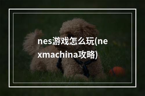 nes游戏怎么玩(nexmachina攻略)