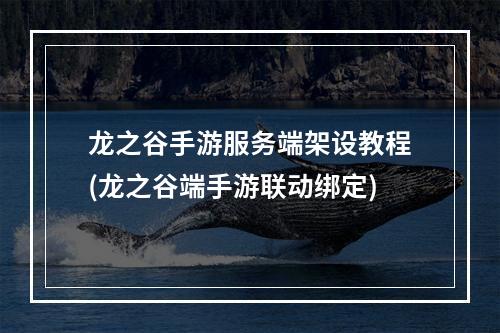 龙之谷手游服务端架设教程(龙之谷端手游联动绑定)