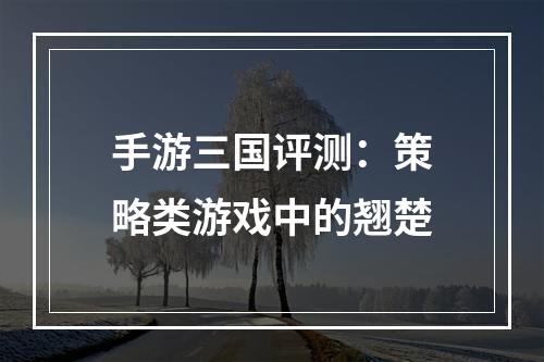 手游三国评测：策略类游戏中的翘楚