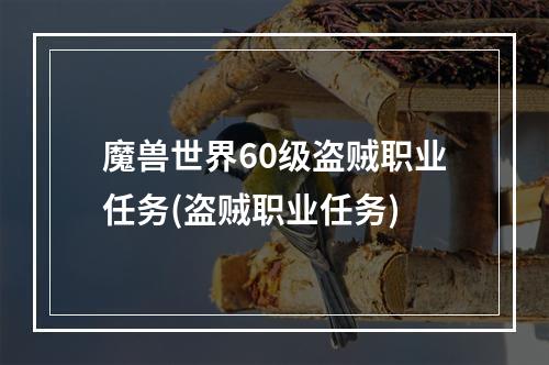 魔兽世界60级盗贼职业任务(盗贼职业任务)