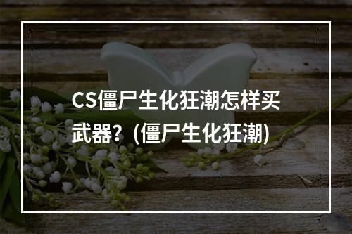 CS僵尸生化狂潮怎样买武器？(僵尸生化狂潮)