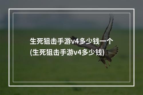 生死狙击手游v4多少钱一个(生死狙击手游v4多少钱)