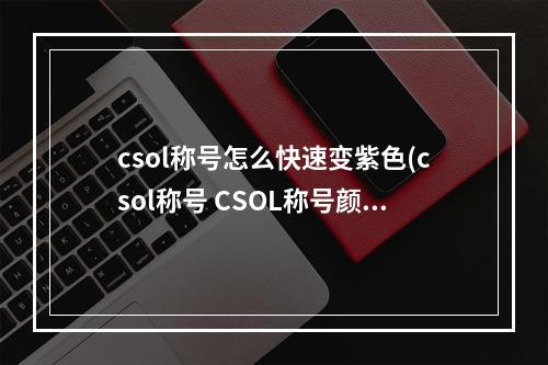 csol称号怎么快速变紫色(csol称号 CSOL称号颜色有几种)