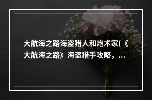 大航海之路海盗猎人和炮术家(《大航海之路》海盗猎手攻略，海盗猎人装备 近卫怎么打)