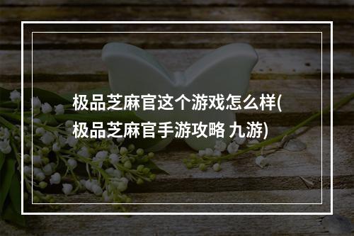 极品芝麻官这个游戏怎么样(极品芝麻官手游攻略 九游)