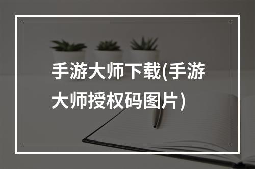 手游大师下载(手游大师授权码图片)