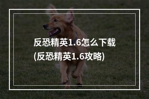 反恐精英1.6怎么下载(反恐精英1.6攻略)