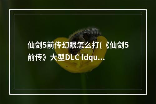 仙剑5前传幻眼怎么打(《仙剑5前传》大型DLC ldquo 梦华幻斗 rdquo 即将发布)