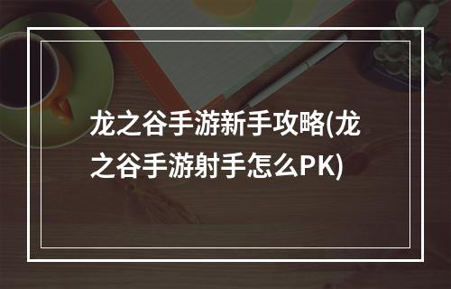 龙之谷手游新手攻略(龙之谷手游射手怎么PK)