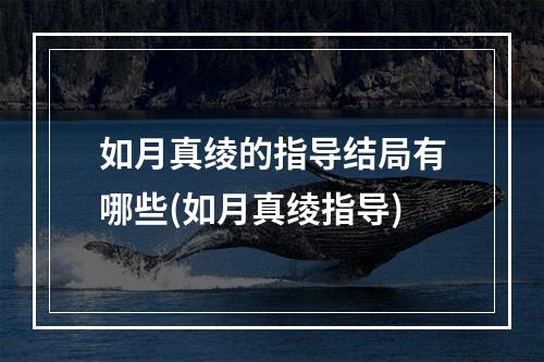 如月真绫的指导结局有哪些(如月真绫指导)