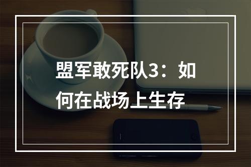 盟军敢死队3：如何在战场上生存