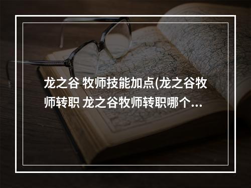 龙之谷 牧师技能加点(龙之谷牧师转职 龙之谷牧师转职哪个职业好)