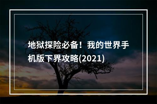 地狱探险必备！我的世界手机版下界攻略(2021)