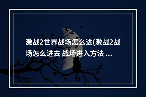 激战2世界战场怎么进(激战2战场怎么进去 战场进入方法 )