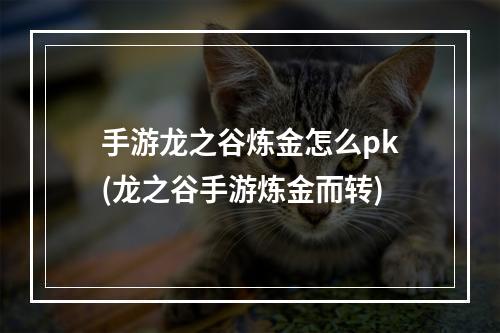 手游龙之谷炼金怎么pk(龙之谷手游炼金而转)