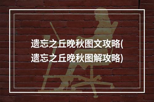 遗忘之丘晚秋图文攻略(遗忘之丘晚秋图解攻略)