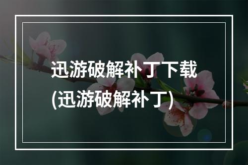 迅游破解补丁下载(迅游破解补丁)