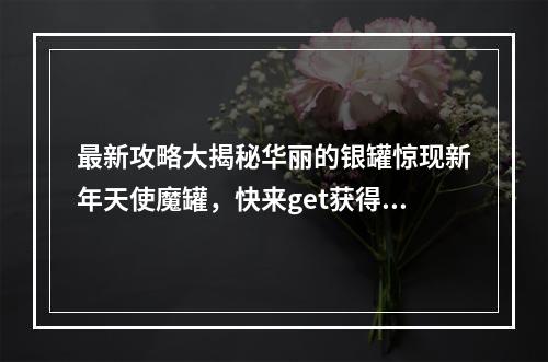 最新攻略大揭秘华丽的银罐惊现新年天使魔罐，快来get获得方法吧！(大冒险中的银罐和天使魔罐获取攻略)