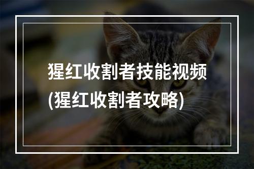 猩红收割者技能视频(猩红收割者攻略)