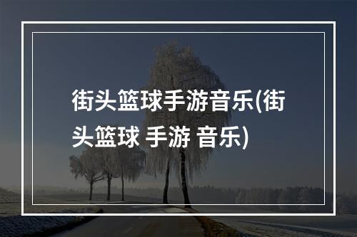 街头篮球手游音乐(街头篮球 手游 音乐)