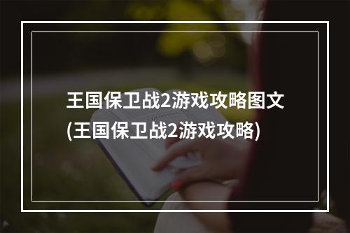 王国保卫战2游戏攻略图文(王国保卫战2游戏攻略)