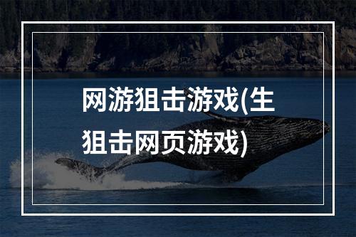 网游狙击游戏(生狙击网页游戏)