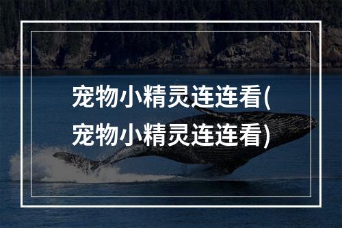 宠物小精灵连连看(宠物小精灵连连看)