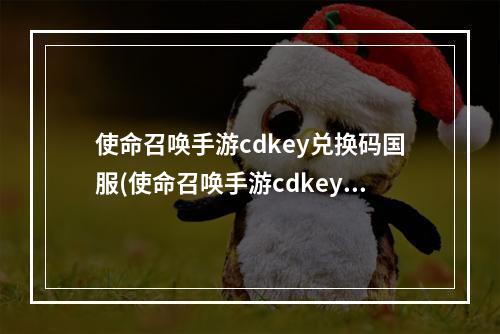 使命召唤手游cdkey兑换码国服(使命召唤手游cdkey兑换码大全一览 使命召唤手游  )