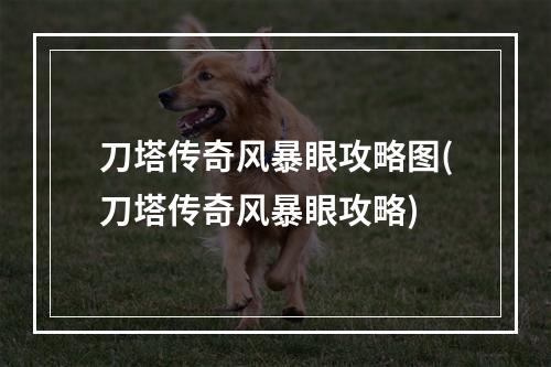 刀塔传奇风暴眼攻略图(刀塔传奇风暴眼攻略)