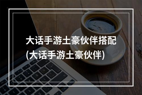 大话手游土豪伙伴搭配(大话手游土豪伙伴)