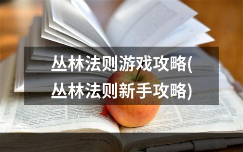 丛林法则游戏攻略(丛林法则新手攻略)