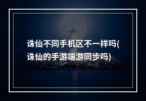 诛仙不同手机区不一样吗(诛仙的手游端游同步吗)