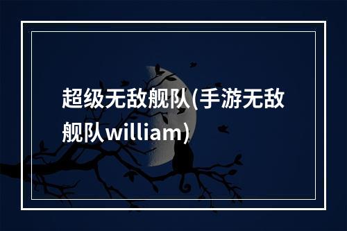 超级无敌舰队(手游无敌舰队william)