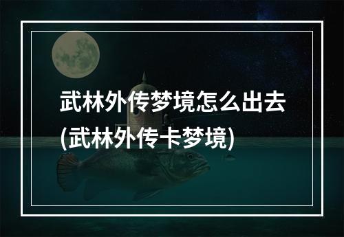 武林外传梦境怎么出去(武林外传卡梦境)