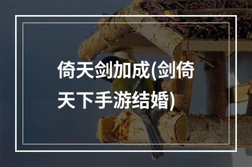 倚天剑加成(剑倚天下手游结婚)