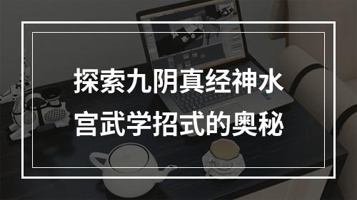 探索九阴真经神水宫武学招式的奥秘