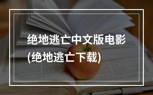 绝地逃亡中文版电影(绝地逃亡下载)