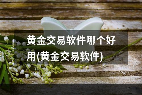 黄金交易软件哪个好用(黄金交易软件)