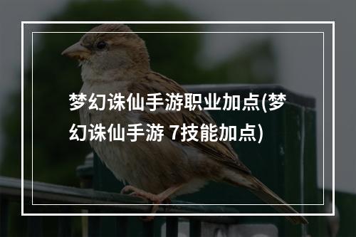 梦幻诛仙手游职业加点(梦幻诛仙手游 7技能加点)