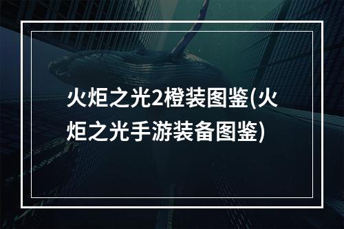 火炬之光2橙装图鉴(火炬之光手游装备图鉴)