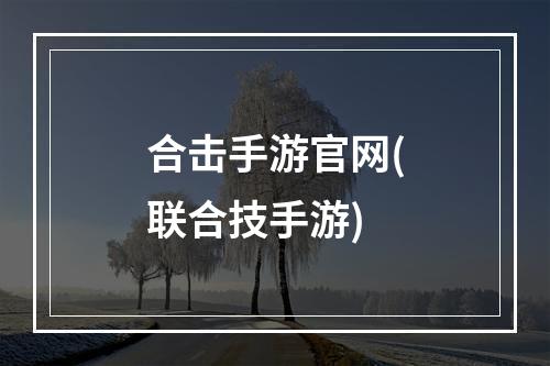 合击手游官网(联合技手游)