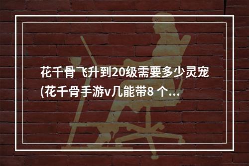 花千骨飞升到20级需要多少灵宠(花千骨手游v几能带8 个灵宠)