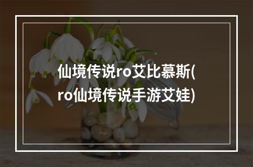 仙境传说ro艾比慕斯(ro仙境传说手游艾娃)