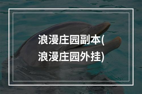 浪漫庄园副本(浪漫庄园外挂)