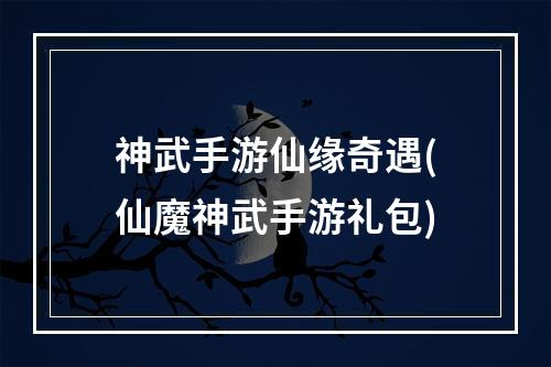 神武手游仙缘奇遇(仙魔神武手游礼包)