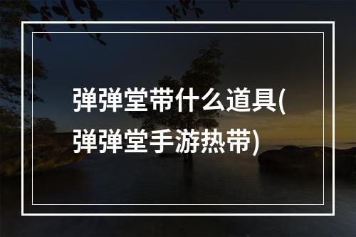 弹弹堂带什么道具(弹弹堂手游热带)